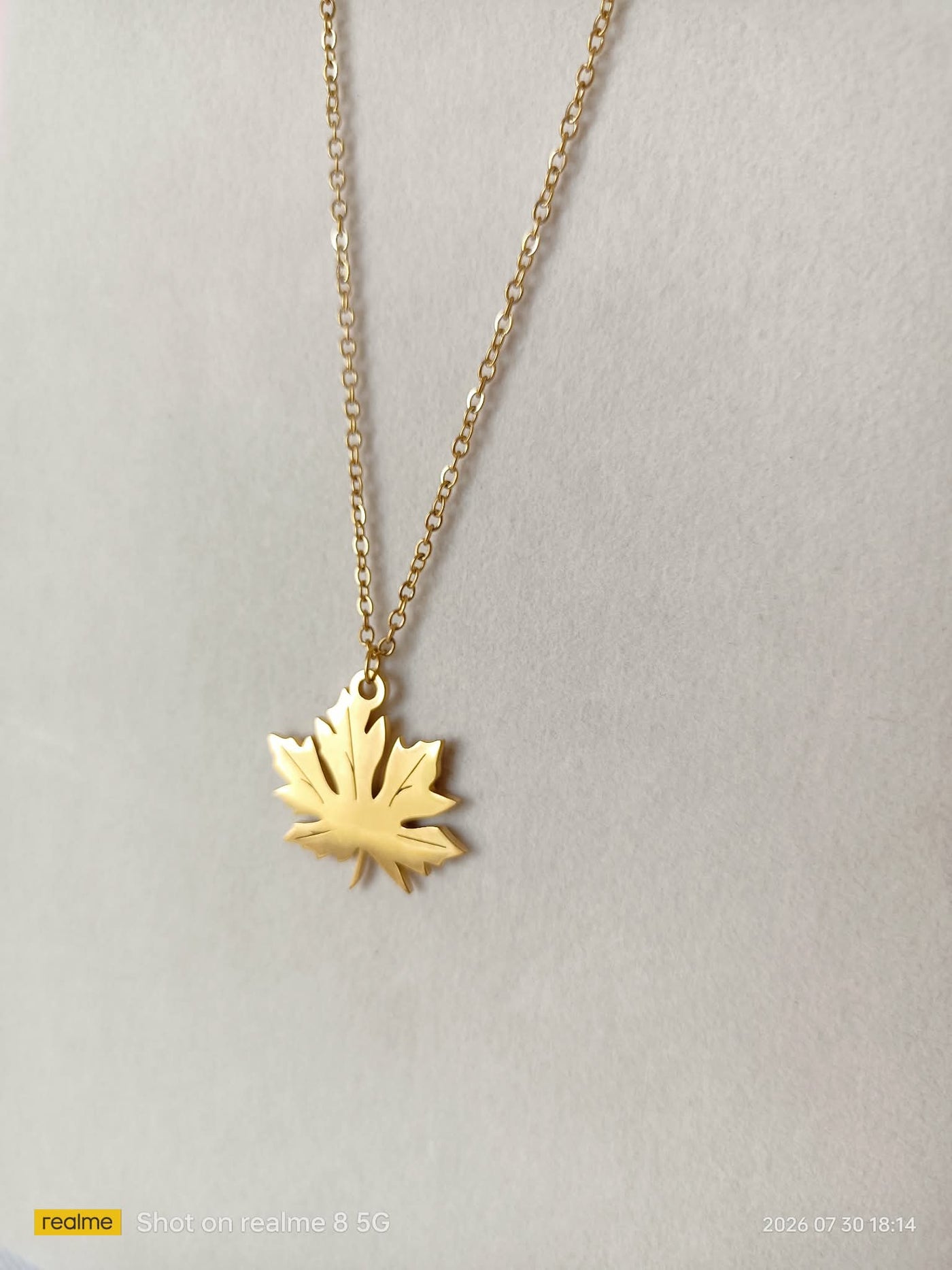 Maple Leaf Pendant Necklace - view 1