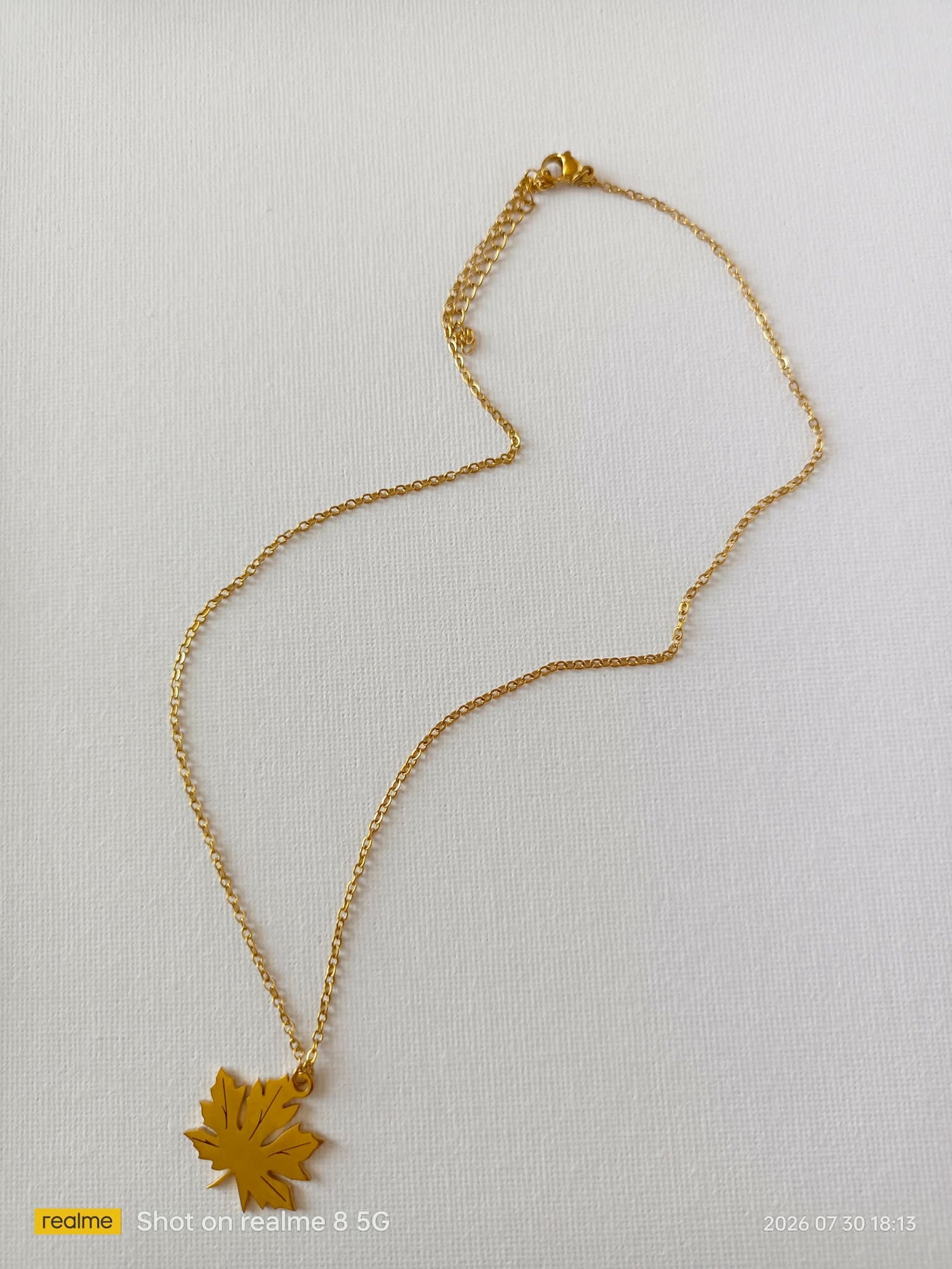 Colier Naïa Pendant feuille d'érable