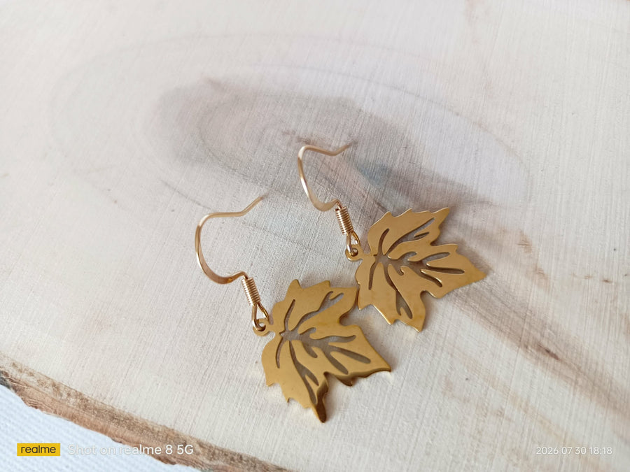 Sylva Leaf Drop Earrings - view 1